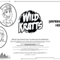 Color with the Wild Kratts Team, to the Creature Rescue Placemat, Back