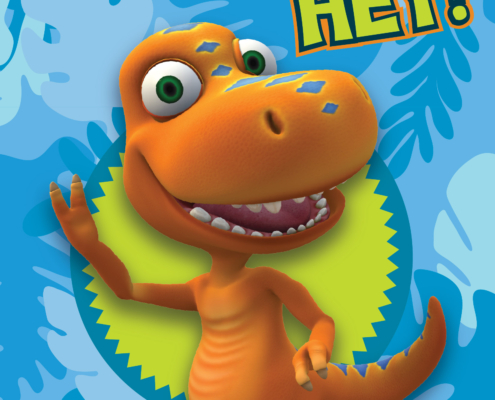 Dinosaur Train Greeting Card 5.5 x 8.5 "Just Saying Hey!"