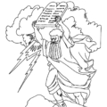 Story of Creation Coloring Page: Men of the Bible - Moses.