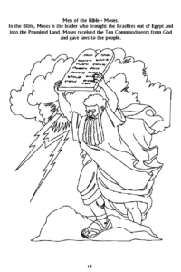 Story of Creation Coloring Page: Men of the Bible - Moses.