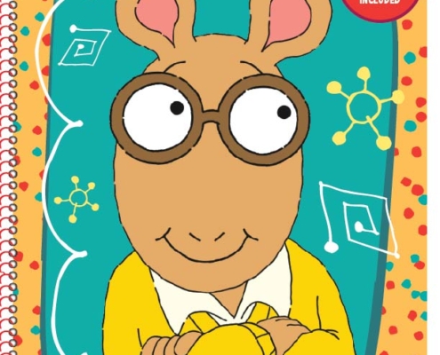 Official PBS KIDS® Characters, Arthur® Colorable Notebooks include 80 numbered pages featuring 8 coloring pages of Arthur and Friends.