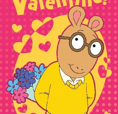 5.5 x 8.5 Arthur Valentines Day Card: Hey Valentine!