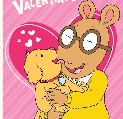 5.5 x 8.5 Arthur Valentine's Day Card: Happy Valentine's Day