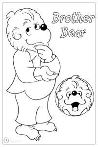 The Berenstain Bears Giant Coloring Book: Brother Bear Coloring Page