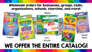 Crayola® Brand Products Large Wholesale or Individual.The entire Crayola Catalog available. Colored Pencils, Markers, Chalks, Crayons, Paints and more.