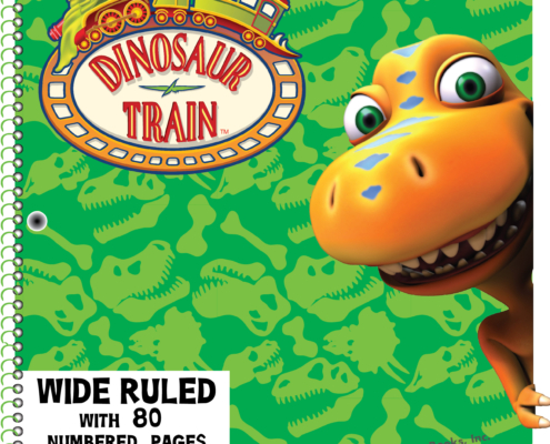 The Jim Henson Company Dinosaur Train Wide Ruled  Notebook with 80 Numbered Pages.