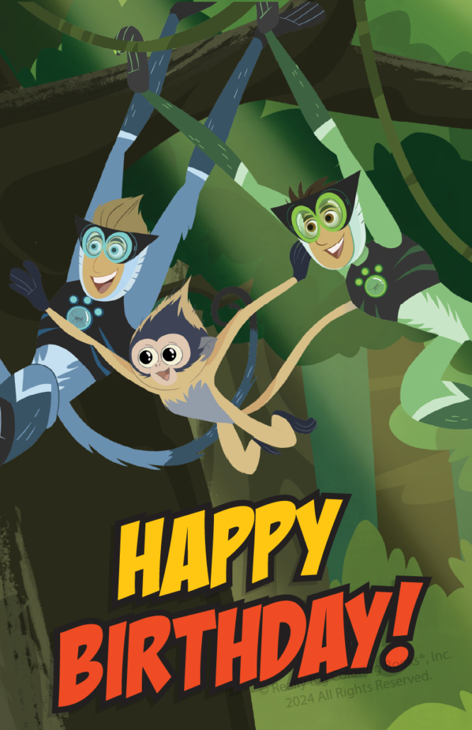 Time to Party Wild Kratts Birthday Card