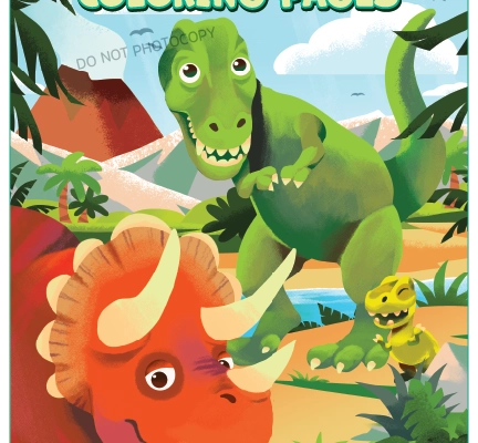 Giant Dinosaur Coloring Pages 12 x 18