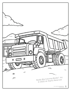 Dump Truck Imprint Coloring Book