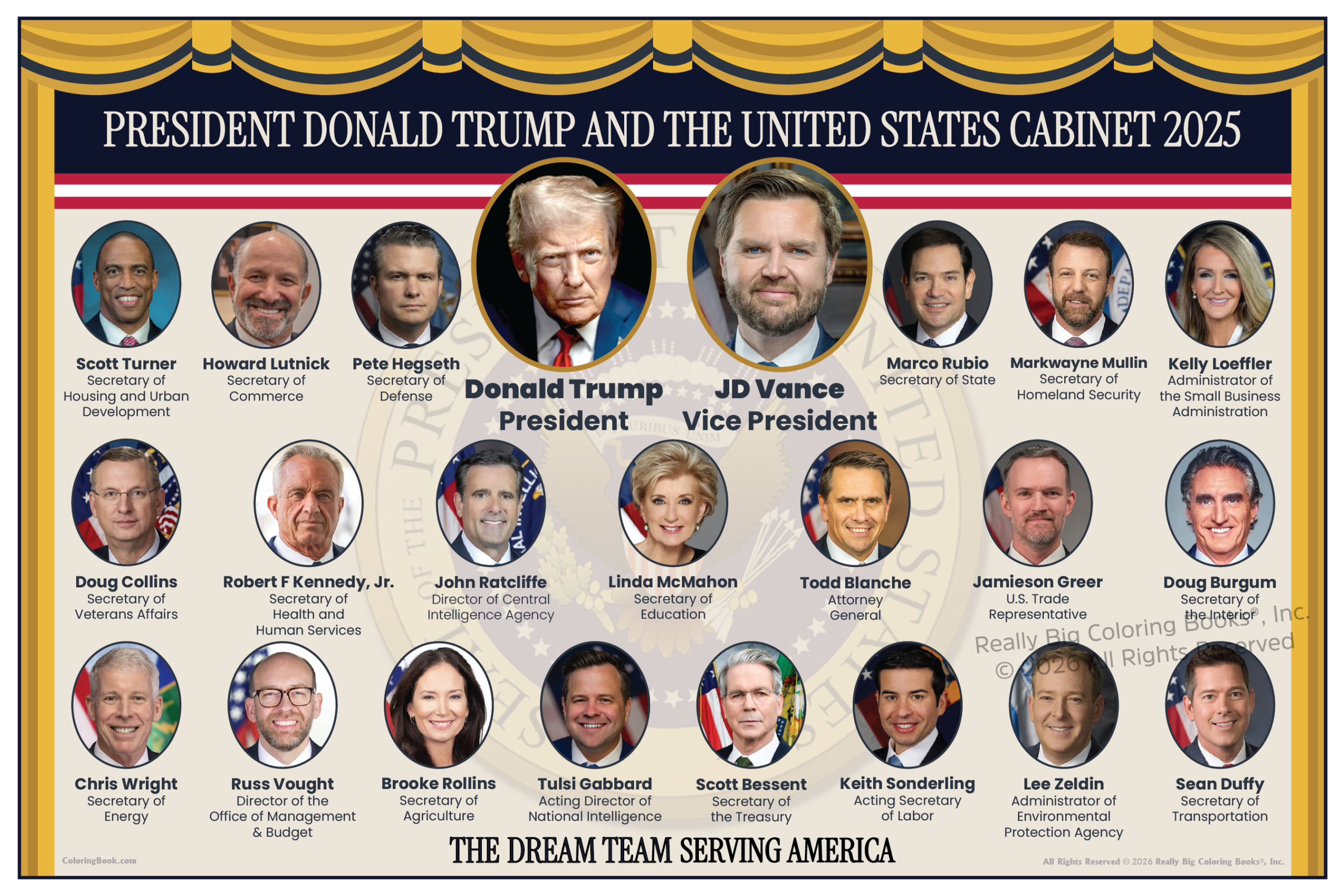 President Trump Cabinet 08 2026