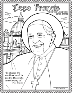 Pope Francis free Coloring page