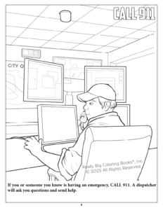 NOTE TO PARENTS: THIS COLORING BOOK IS DESIGNED TO TEACH CHILDREN ABOUT 9-1-1.
