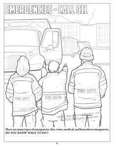 NOTE TO PARENTS: THIS COLORING BOOK IS DESIGNED TO TEACH CHILDREN ABOUT 9-1-1.