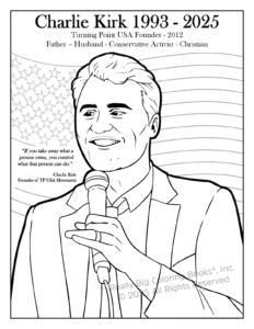 Charlie Kirk Freedom Coloring Book