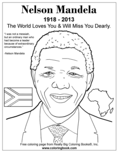Free Mandela Coloring Page