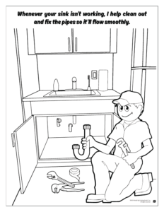 HVAC Plumbing Electric Imprint Coloring Book
