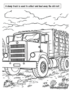 Roofing Imprint Coloring Book for Kids