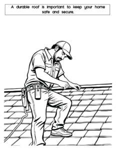 Roofing Imprint Coloring Book for Kids