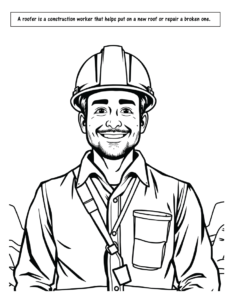 Roofing Imprint Coloring Book for Kids