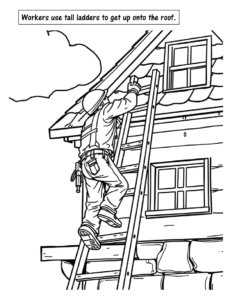 Roofing Imprint Coloring Book for Kids