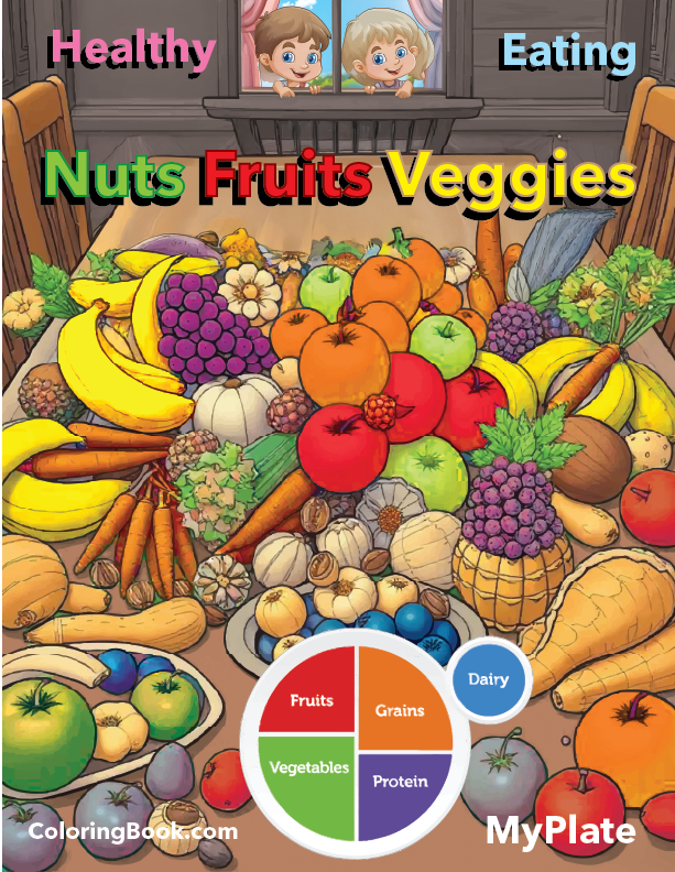 Front Cover Nuts Fruits Veggies Healthy Eating