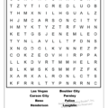 Nevada State Word Search
