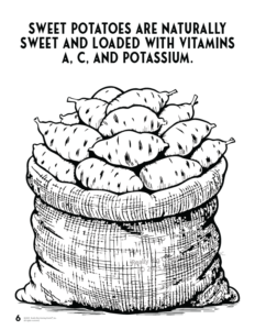 Sweet Potatoes Coloring Page