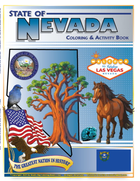 State of Nevada Coloring Book Front Cover