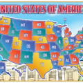 50 States and Capitals Back Poster