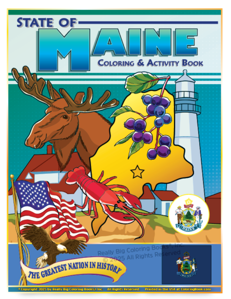 Maine State Coloring Book