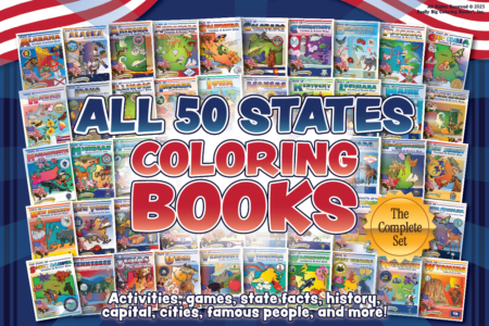 All 50 States Coloring Books