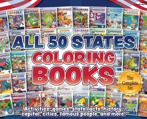 All 50 States Coloring Books