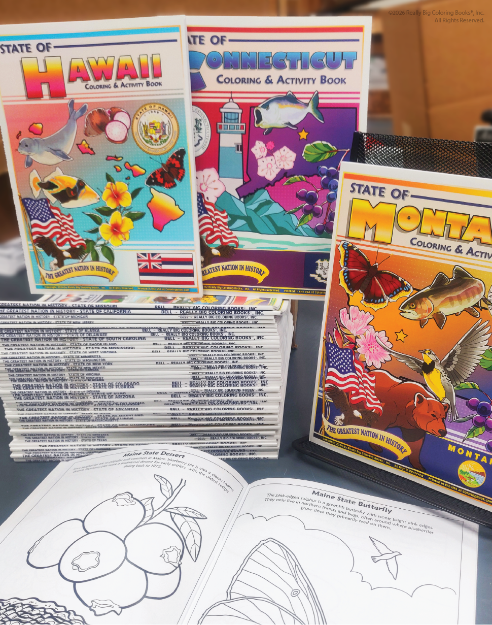 All 50 States Coloring Book Class Pack