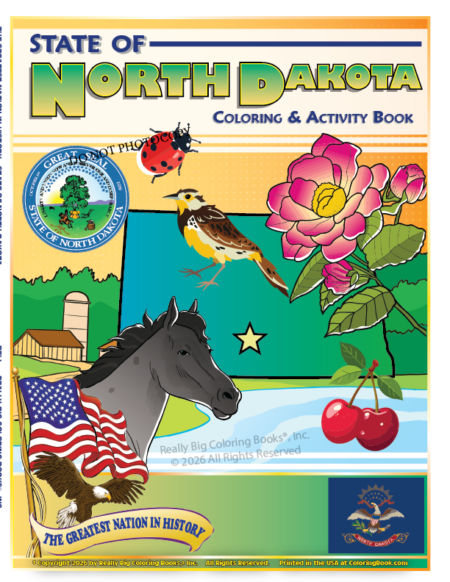 North Dakota State Book Coloring Book