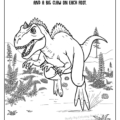 Epic Dino Adventures: A Coloring Journey Through Time Coloring Book Inside Page Preview