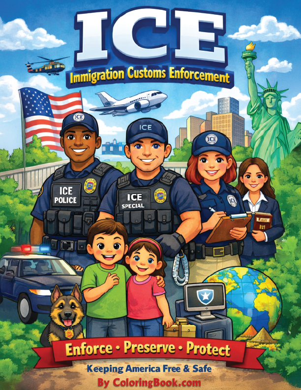 ICE Immigration Customs Enforcement Coloring Book