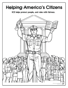 ICE Immigration Customs Enforcement Coloring Book
