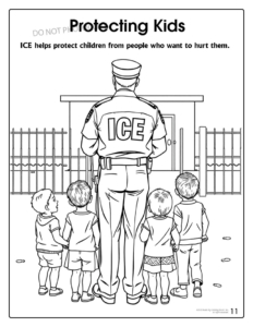ICE Immigration Customs Enforcement Coloring Book for kids, youth.