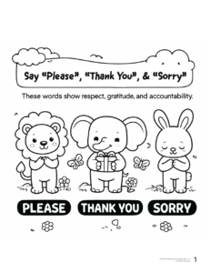 Manners for Kids Imprint Coloring Book