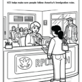 ICE Immigration Customs Enforcement Coloring Book for kids, youth.