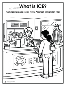 ICE Immigration Customs Enforcement Coloring Book for kids, youth.
