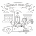 Coloring with Cops at School Imprint Coloring Book
