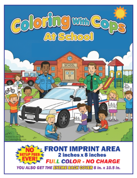 Coloring with Cops at School Imprint Coloring Book Front Cover