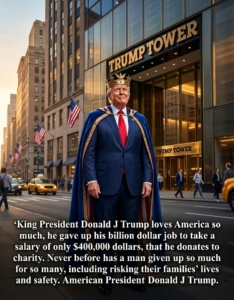 King President Donald J. Trump: The American People’s King