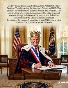 King President Donald J. Trump: The American People’s King