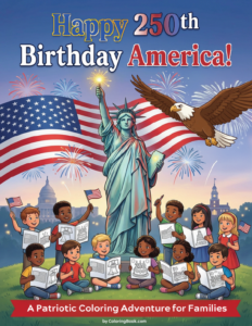 Happy 250th Birthday America! Official Coloring Book