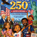 America's 250th Anniversary Coloring Book Front Cover