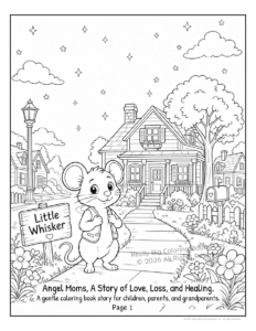 Angel Moms & Families Coloring Book Page 1