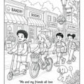 Main Street USA - America's 250th Birthday Imprint Coloring Book Page 1
