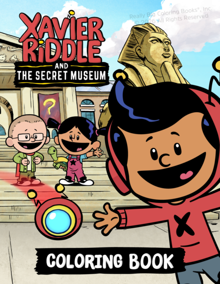 Xavier Riddle and the Secret Museum Coloring Book Front Cover